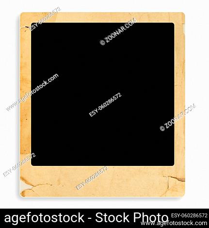 Old Style Vintage Photo Frame With Copyspace For Your Text Over White Background