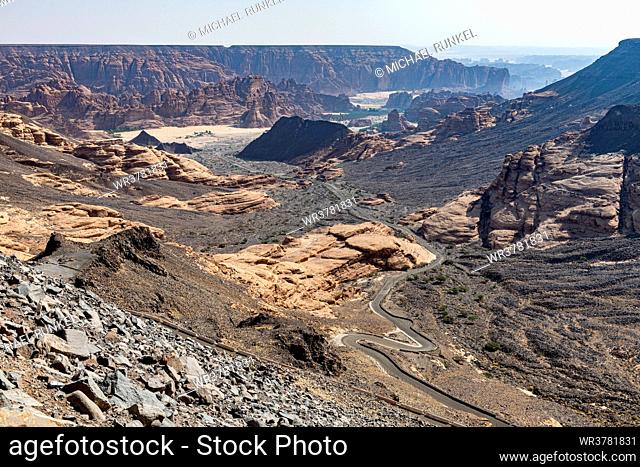 View over the Al Ula valley, Kingdom of Saudi Arabia, Middle East