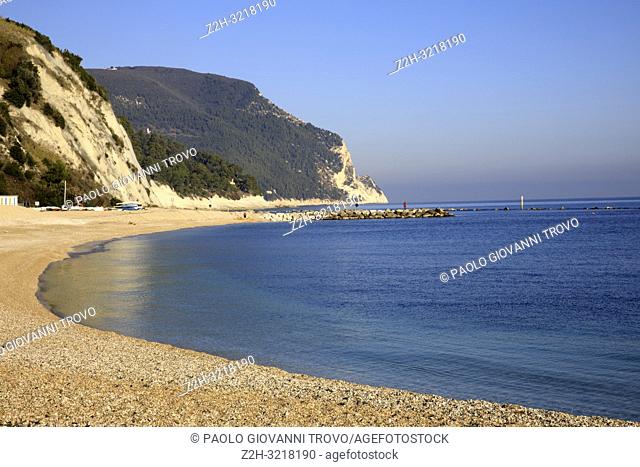 Numana beach, Riviera del Conero, Adriatic Sea, Numana, Ancona, Marche, Italy