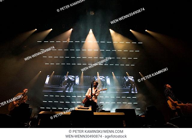 Liam Fray of The Courteeners as the band perform live onstage at the SSE Hydro at the SECC in Glasgow.  KAMINSKI PHOTO Must credit photo to Peter Kaminski FEE...