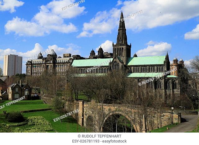 Gothic architecture of Glasgow cathedral Scotland, UK