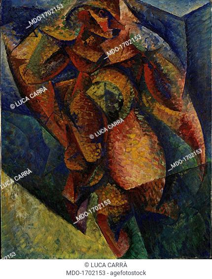 Human body or Dynamism or Dynamism of a Human Body (Corpo umano), by Umberto Boccioni, 1913, 20th Century, oil on canvas, 80 x 65 cm