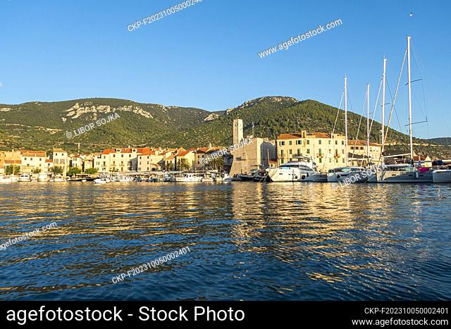 Komiza city, port, island of Vis, fort, fortresses, sea, recreation, holidays, Dalmatia, Croatia, September 11, 2023. (CTK Photo/Libor Sojka)