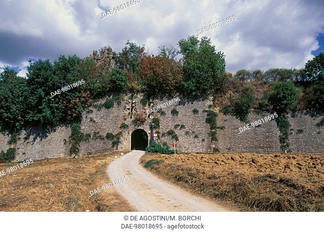 Porta San Francesco, walls of Poggio Imperiale Fortress, 1488-1511, Poggibonsi, Tuscany, Italy, 15th-16th century
