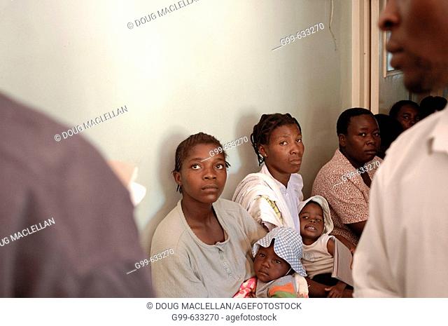 Patients wait in the Maternity Ward of the Howard Hospital. They come for pre and post-natal consulatation. The Howard Hospital is a Salvation Army facility in...