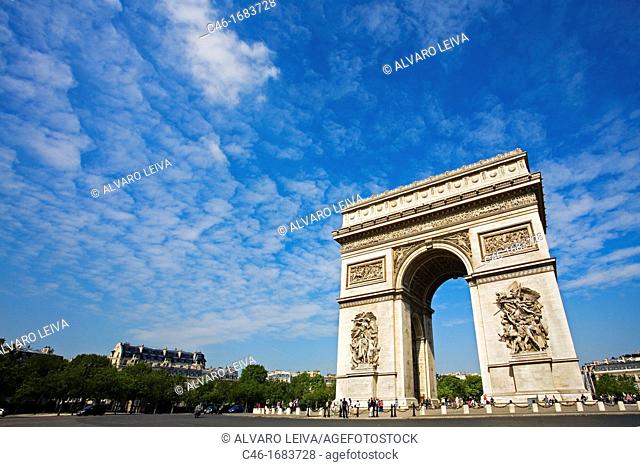 Arch de triomphe, Place charles de gaulle, Paris, France