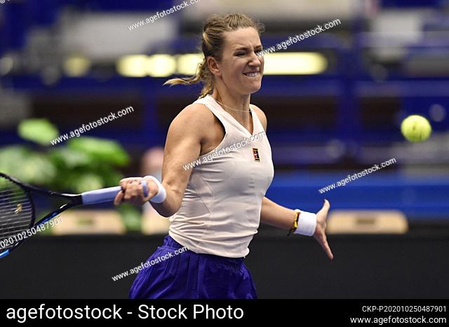 ***CTK POOL***Belarusian Victoria Azarenka (Azarenko) in action during the match against compatriot Aryna Sabalenka (Sabalenko) during the J&T Banka Ostrava...