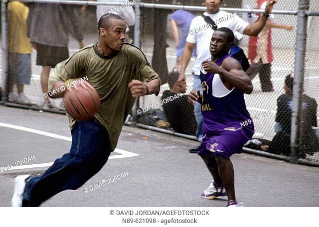 Basketball Players. Greenwich Village. Manhattan. New York City. United States