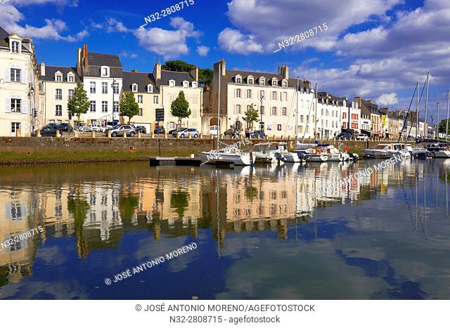 Vannes, City, Old Town, Port, Morbihan, Bretagne, Brittany, France, Europe.