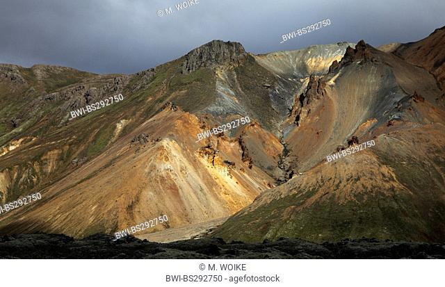 mountains of Rhyolite in a volcanic landscape, Iceland, Landmannalaugar
