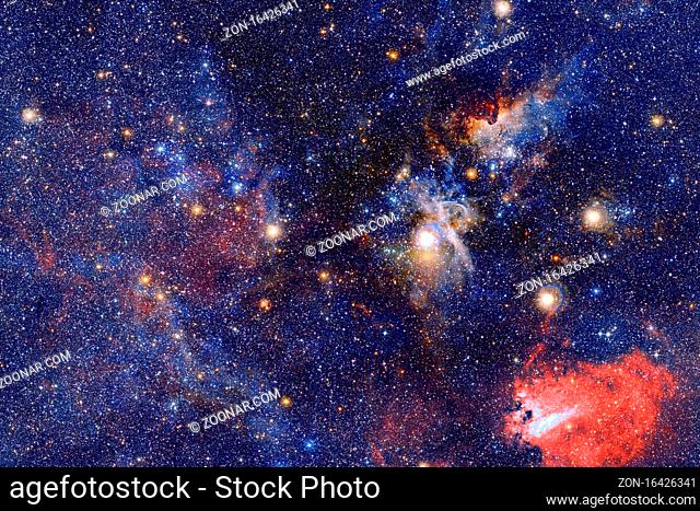 Outer space, cosmic landscape. Nebula. Elements of this image furnished by NASA