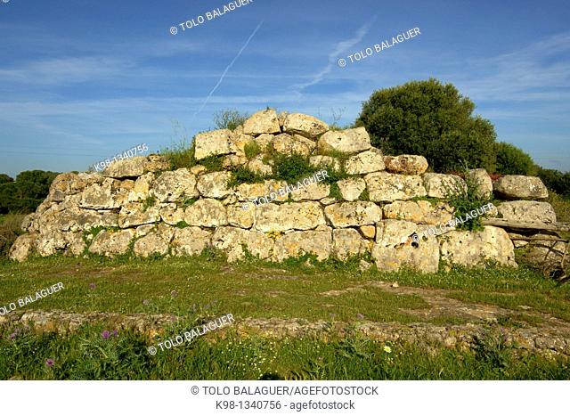 North Naveta Archaeological site of Rafal Rubi Menorca Biosphere Reserve Balearic Islands Spain