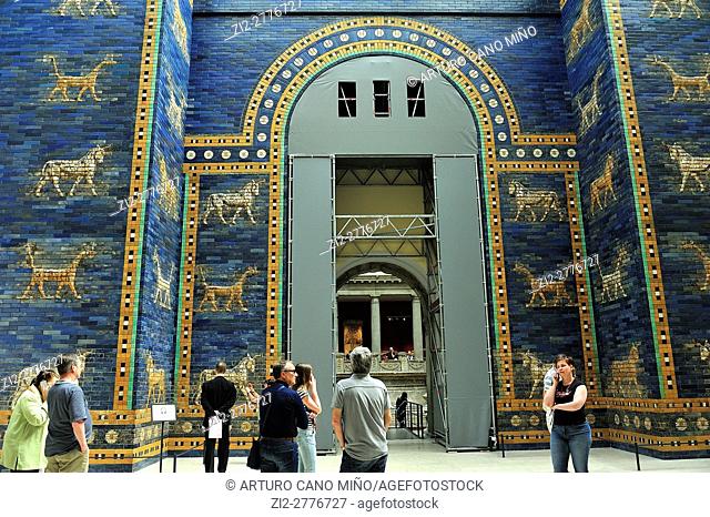 The Ishtar Gate from Babylon, 575 BC, at the Pergamon Museum. Berlin, Germany