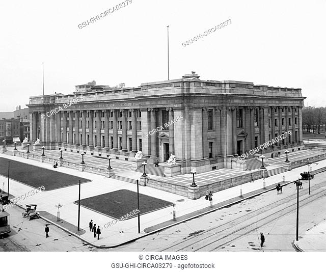 Federal Building and Post Office, Indianapolis, Indiana, USA, Detroit Publishing Company, 1910
