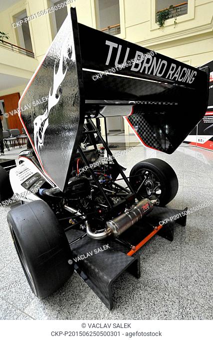 Students of the Technical University in Brno put together formula Dragon 5 in Brno, Czech Republic, June 25, 2015. It has revolutionary single cylinder...
