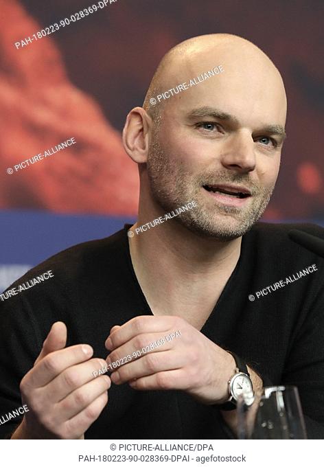 Director Thomas Stuber appears at a press conference for his film 'In den Gängen' ('In the Aisles') in Berlin, Germany, 23 February 2018