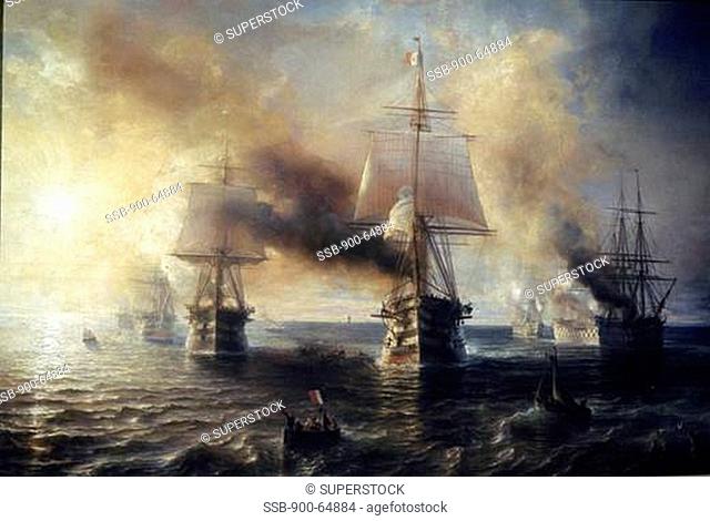 French Fleet by Theodore Gudin, 1863