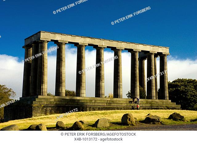 National Monument Calton Hill Edinburgh Scotland UK Europe