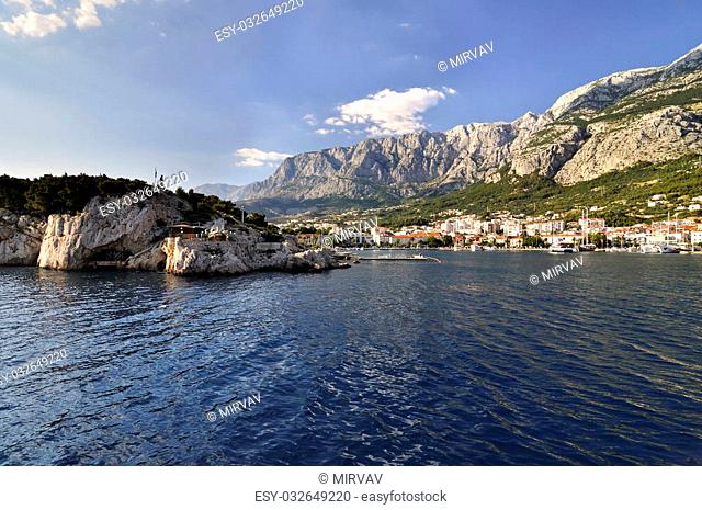 Panorama of Port in Makarska, Croatia