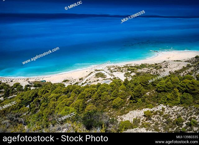 Gialos beach in Lefkada Ionian island, Greece