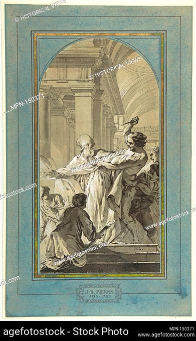 The Martyrdom of St. Thomas Becket, Archbishop of Canterbury. Artist: Jean-Baptiste Marie Pierre (French, Paris 1714-1789 Paris); Date: ca