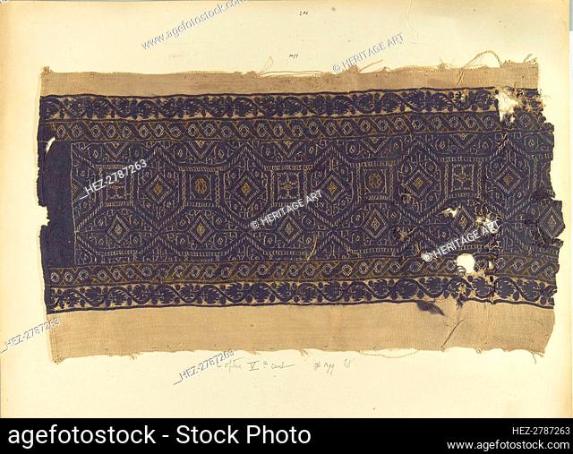 Textile Fragment, Coptic, 5th-6th century. Creator: Unknown