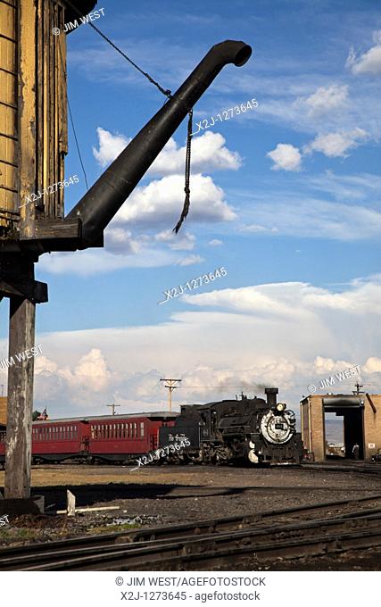 Antonito, Colorado - The Cumbres & Toltec Scenic Railroad  The narrow-gauge railroad runs coal-burning steam engines from Antonito to Chama, New Mexico