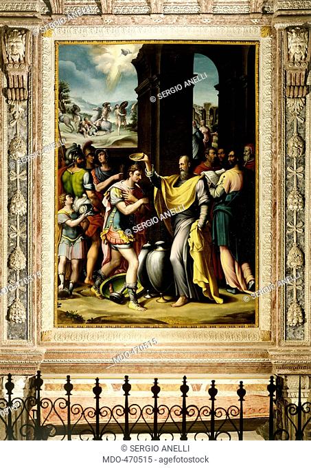 Baptism of St Paul, by 16C Anonymous Artist, 16th Century, . Italy, Piemonte, Alessandria, Bosco Marengo, Santa Croce Church and Monastery