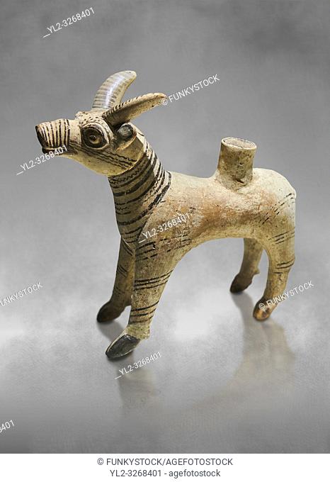 Bronze Age Anatolian terra cotta antilope shaped ritual vessel- 19th to 17th century BC - Kültepe Kanesh - Museum of Anatolian Civilisations, Ankara, Turkey