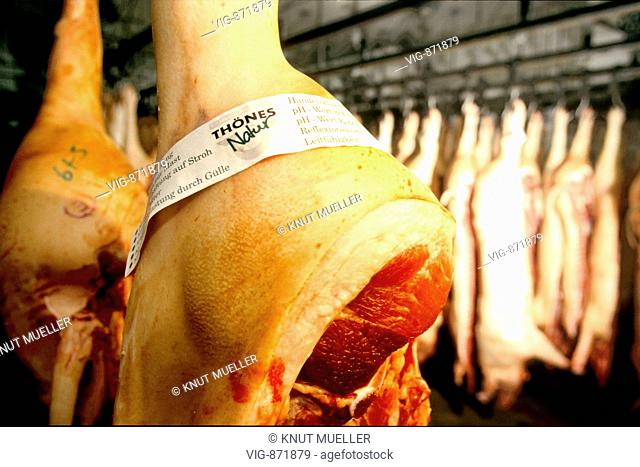 DEU, GERMANY, Schweineschlachtung im Schlachthof Th¿nes in Nordrhein-Westfalen | DEU, Germany, pig slaughter in the slaughterhouse Th¿nes in North-Rhine/...