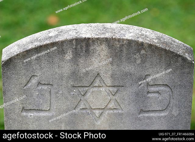 Jewish grave in military cemetery. Second World War II. Annecy. France