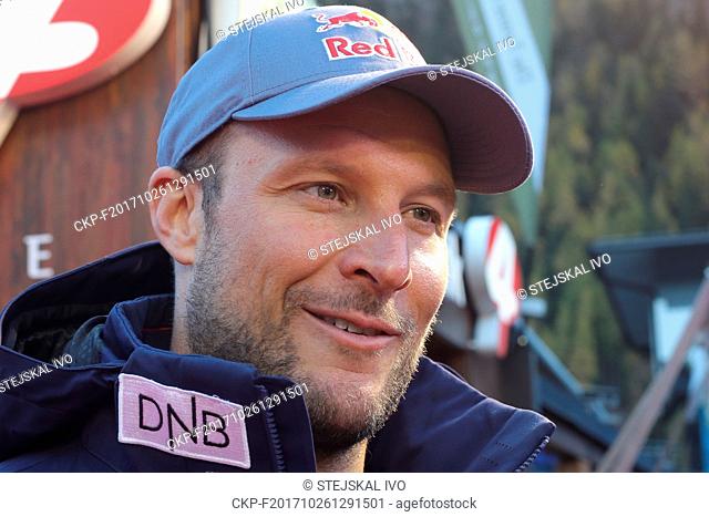 Austrian skier Aksel Lund Svindal is seen prior to the FIS Alpine Ski World Cup Opening in Solden, Austria, on October 26, 2017