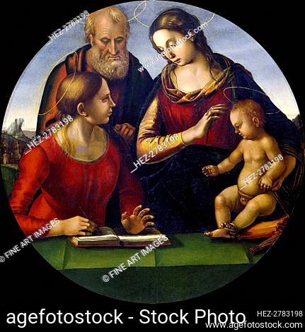 The Holy Family with Saint, c.1490-1495. Creator: Signorelli, Luca (ca 1441-1523)
