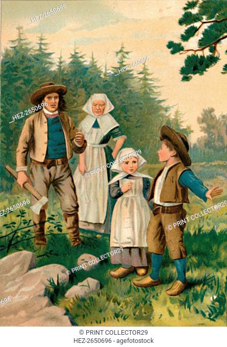 'The Woodcutter and his Children', 1901. Artist: Edward Henry Wehnert