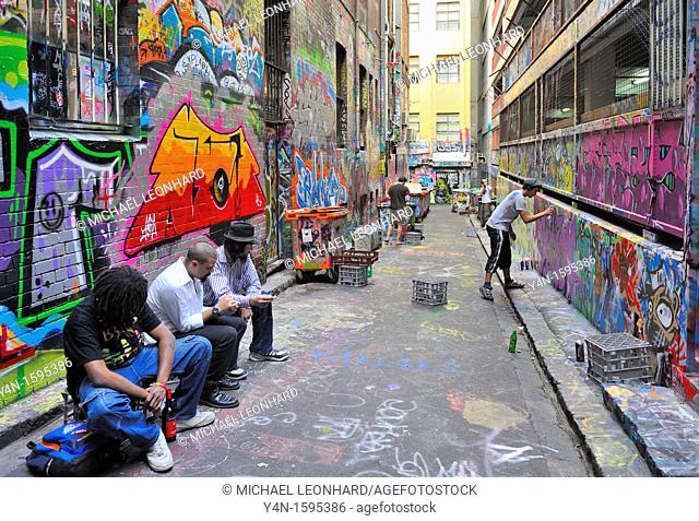 Hosier Lane in Melbourne City - The Mekka of Grafitti Artists, Australia