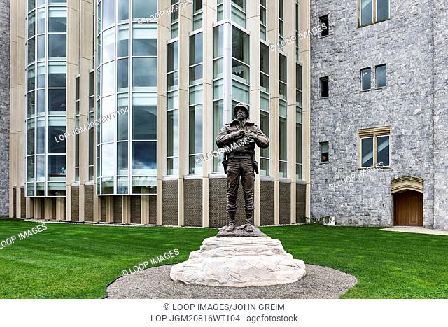 Bronze sculpture of General George Patton at West Point Military Academy