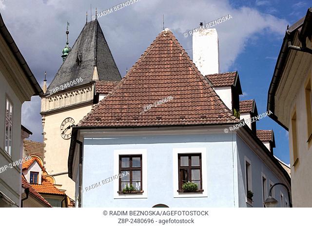 Town Hall Tower Tabor - the city of Hussites, South Bohemia, Czech Republic
