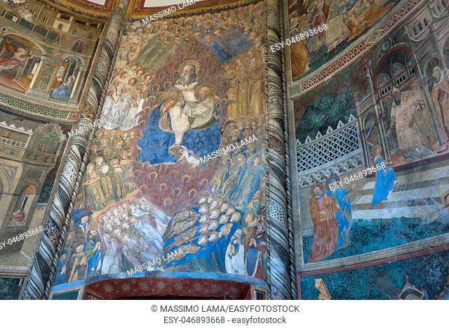May 22 2016, Chapel Caracciolo del Sole in San Giovanni a Carbonara, a Gothic church in Naples, Italy