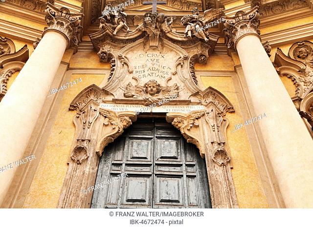Entrance portal of the Church of Santa Maria Maddalena, Rome, Lazio, Italy