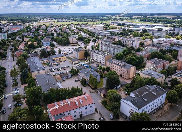 Panorama of Wegrow town located in Masovian Voivodeship of Poland