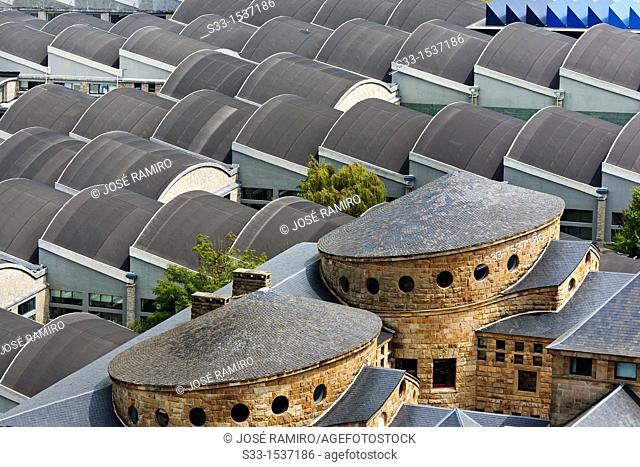 Roofs in the Technical college in Gijón  Asturias  Spain