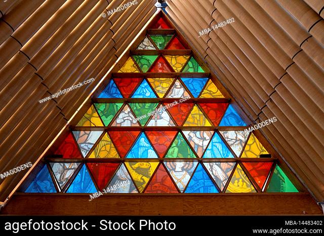 Famous Cardboard Cathedral of Christchurch, New Zealand