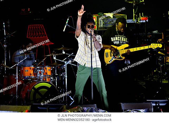 Ms Lauryn Hill and Nas perform on stage during the Powernomics tour at Bayfront Park Amphitheater in downtown Miami Featuring: Chronixx Where: Miami, Florida