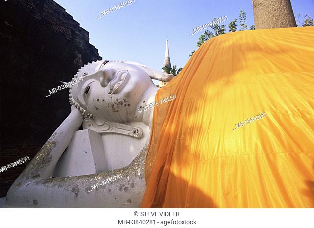 Thailand, Ayutthaya, wade Yai Chai  Mongkhon, Buddha, detail,   Asia, southeast Asia, destination, sight, culture, religion, belief, Buddhism