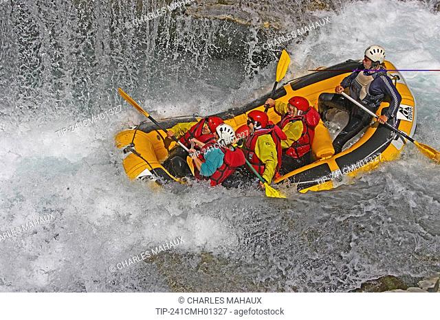 France, Hautes Alpes, Regional park of Queyras, Guil gorge, rafting