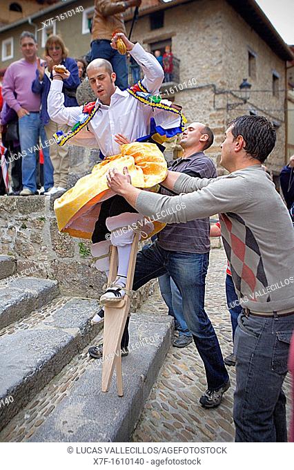 'Danza de los Zancos' folk dance, Anguiano, La Rioja, Spain