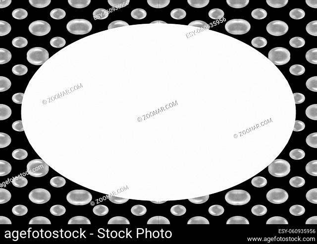 White frame background with decorated bubles motif design borders