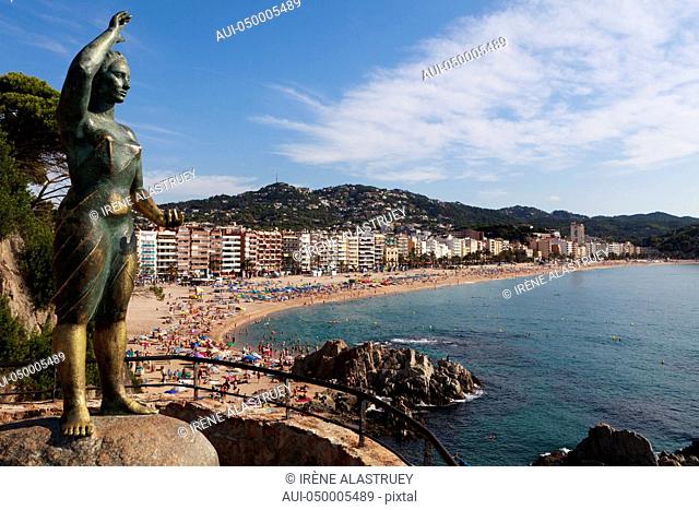 Spain - Costa Brava - Lloret de Mar - Monument to the Fisherman's wife (the Dona Marinera)