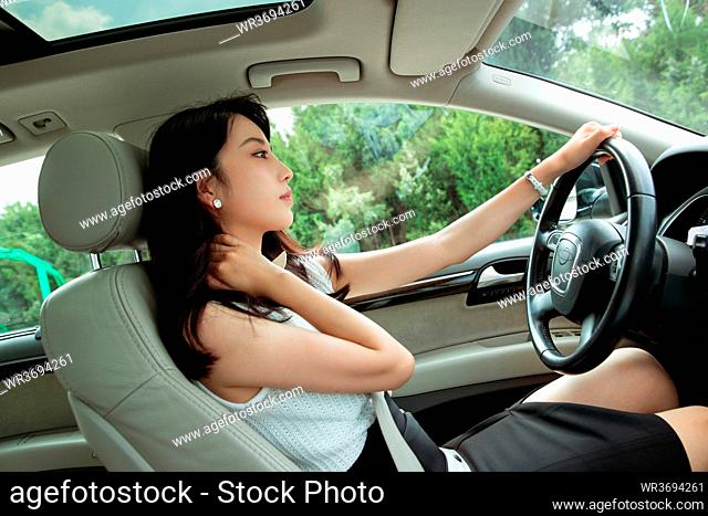 Young women fatigue driving