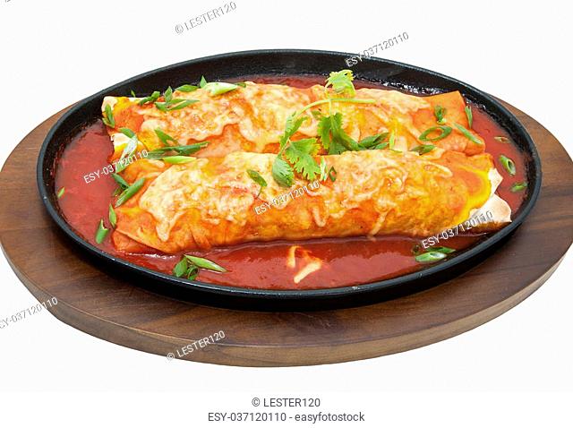 Mexican food restaurant on a white dish